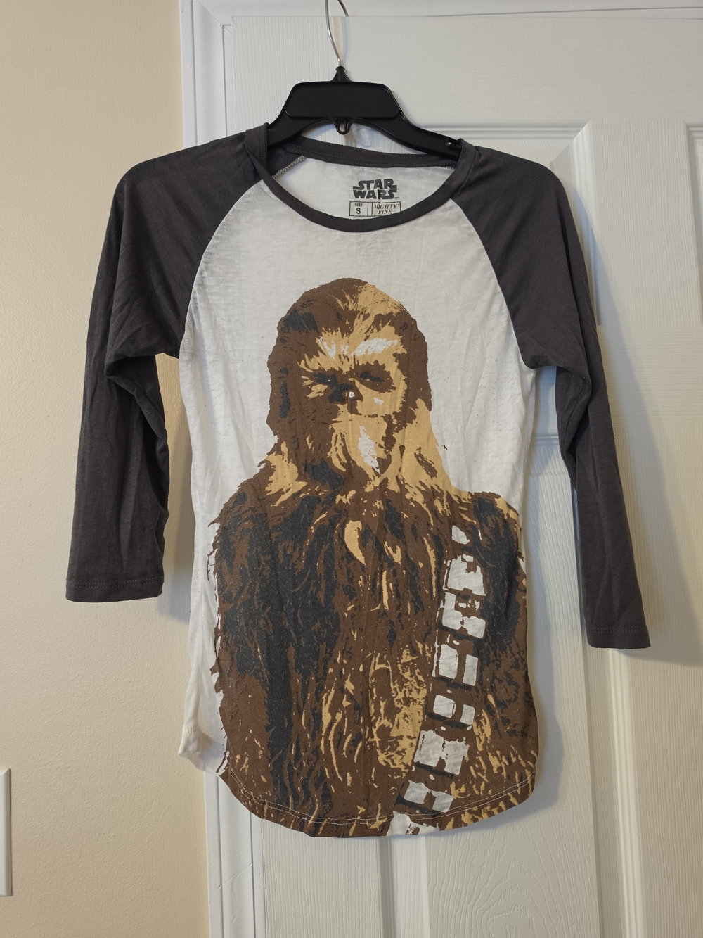 Star Wars Chewbacca Womens Baseball Tee - Size S